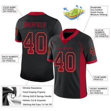 Load image into Gallery viewer, Custom Black Red-Old Gold Drift Fashion Football Jersey