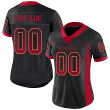 Load image into Gallery viewer, Custom Black Red-Old Gold Drift Fashion Football Jersey