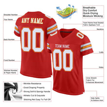 Load image into Gallery viewer, Custom Scarlet White-Gold Mesh Authentic Football Jersey - Fcustom