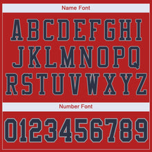 Load image into Gallery viewer, Custom Scarlet Navy-Light Gray Mesh Authentic Football Jersey - Fcustom
