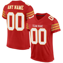 Load image into Gallery viewer, Custom Scarlet White-Gold Mesh Authentic Football Jersey - Fcustom