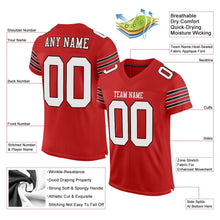 Load image into Gallery viewer, Custom Scarlet White-Black Mesh Authentic Football Jersey - Fcustom
