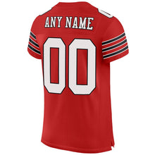 Load image into Gallery viewer, Custom Scarlet White-Black Mesh Authentic Football Jersey - Fcustom