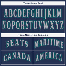 Load image into Gallery viewer, Custom Navy Gray-Teal Baseball Jersey