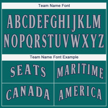 Load image into Gallery viewer, Custom Teal Gray-Navy Baseball Jersey