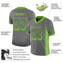 Load image into Gallery viewer, Custom Gray Neon Green-Navy Drift Fashion Football Jersey