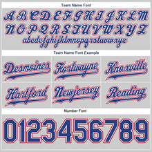 Load image into Gallery viewer, Custom Gray Royal-Red Authentic Throwback Basketball Shorts