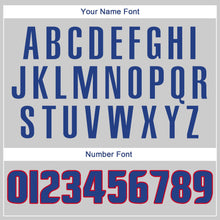 Load image into Gallery viewer, Custom Gray Royal-Red Authentic Throwback Basketball Jersey