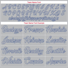 Load image into Gallery viewer, Custom Gray Gray-Royal Authentic Throwback Basketball Jersey