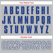 Load image into Gallery viewer, Custom Gray Gray-Royal Authentic Throwback Basketball Jersey