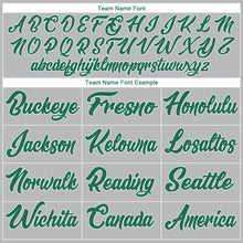 Load image into Gallery viewer, Custom Gray Kelly Green-White Authentic Throwback Basketball Jersey