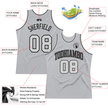 Load image into Gallery viewer, Custom Gray Gray-Black Authentic Throwback Basketball Jersey