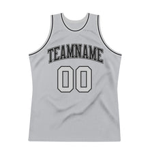 Load image into Gallery viewer, Custom Gray Gray-Black Authentic Throwback Basketball Jersey