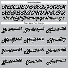 Load image into Gallery viewer, Custom Gray Black Pinstripe Black-White Authentic Basketball Jersey