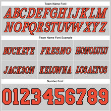 Load image into Gallery viewer, Custom Gray Orange-White Authentic Throwback Basketball Shorts