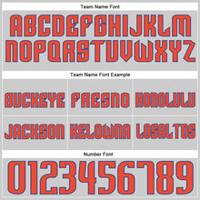 Load image into Gallery viewer, Custom Gray Orange-Royal Authentic Throwback Basketball Shorts