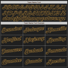 Load image into Gallery viewer, Custom White-Black Old Gold Authentic Split Fashion Baseball Jersey