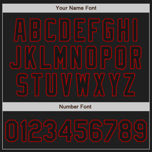 Load image into Gallery viewer, Custom White-Black Red Authentic Split Fashion Baseball Jersey