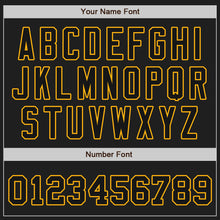 Load image into Gallery viewer, Custom White-Black Gold Authentic Split Fashion Baseball Jersey