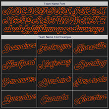 Load image into Gallery viewer, Custom White-Black Orange Authentic Split Fashion Baseball Jersey