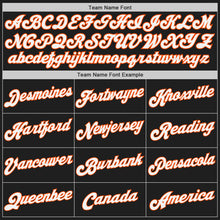 Load image into Gallery viewer, Custom Black Orange-Gray Authentic Split Fashion Baseball Jersey