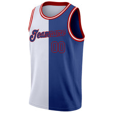 Load image into Gallery viewer, Custom White Royal-Red Authentic Split Fashion Basketball Jersey