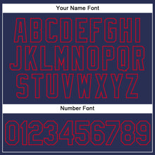 Load image into Gallery viewer, Custom White Navy-Red Authentic Split Fashion Basketball Jersey