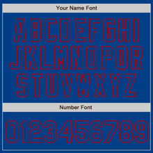 Load image into Gallery viewer, Custom White Royal-Red Authentic Split Fashion Baseball Jersey