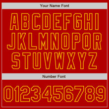 Load image into Gallery viewer, Custom White Red-Gold Authentic Split Fashion Baseball Jersey