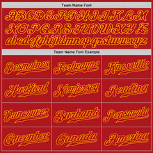 Load image into Gallery viewer, Custom White Red-Gold Authentic Split Fashion Baseball Jersey