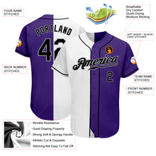 Load image into Gallery viewer, Custom White Black-Gray Authentic Split Fashion Baseball Jersey