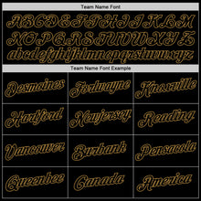 Load image into Gallery viewer, Custom Stitched Aqua Black-Old Gold Split Fashion Sports Pullover Sweatshirt Hoodie