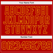 Load image into Gallery viewer, Custom Stitched White Red-Gold Split Fashion Sports Pullover Sweatshirt Hoodie