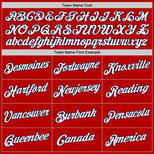 Load image into Gallery viewer, Custom Stitched White Red-Navy Split Fashion Sports Pullover Sweatshirt Hoodie