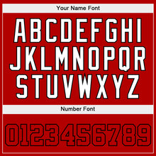 Load image into Gallery viewer, Custom Stitched White Red-Black Split Fashion Sports Pullover Sweatshirt Hoodie