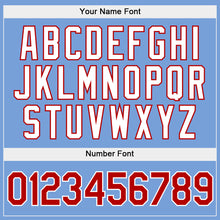 Load image into Gallery viewer, Custom Stitched Gold Red-Light Blue Split Fashion Sports Pullover Sweatshirt Hoodie