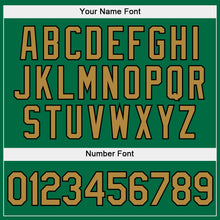 Load image into Gallery viewer, Custom Stitched White Old Gold-Kelly Green Split Fashion Sports Pullover Sweatshirt Hoodie