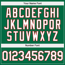 Load image into Gallery viewer, Custom Stitched Kelly Green White-Red Split Fashion Sports Pullover Sweatshirt Hoodie