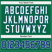 Load image into Gallery viewer, Custom Stitched Kelly Green White-Royal Split Fashion Sports Pullover Sweatshirt Hoodie