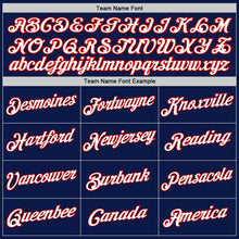 Load image into Gallery viewer, Custom Stitched White Navy-Red Split Fashion Sports Pullover Sweatshirt Hoodie