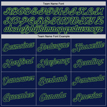 Load image into Gallery viewer, Custom Stitched White Navy-Neon Green Split Fashion Sports Pullover Sweatshirt Hoodie