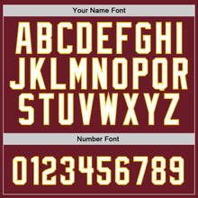 Load image into Gallery viewer, Custom Stitched Crimson White-Gold Split Fashion Sports Pullover Sweatshirt Hoodie