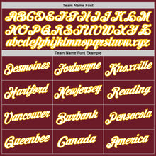 Load image into Gallery viewer, Custom Stitched Crimson White-Gold Split Fashion Sports Pullover Sweatshirt Hoodie