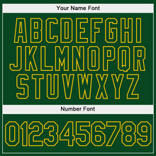 Load image into Gallery viewer, Custom Stitched White Green-Gold Split Fashion Sports Pullover Sweatshirt Hoodie