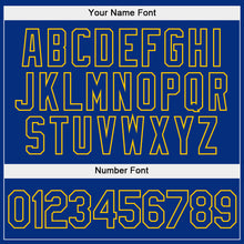 Load image into Gallery viewer, Custom Stitched White Royal-Gold Split Fashion Sports Pullover Sweatshirt Hoodie