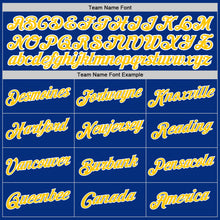 Load image into Gallery viewer, Custom Stitched Light Blue Gold-Royal Split Fashion Sports Pullover Sweatshirt Hoodie