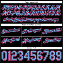 Load image into Gallery viewer, Custom White Light Blue-Pink Authentic Throwback Split Fashion Basketball Shorts