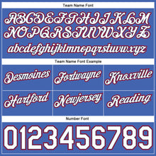 Load image into Gallery viewer, Custom Blue White-Red Authentic Throwback Split Fashion Basketball Shorts