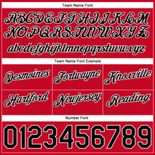 Load image into Gallery viewer, Custom Gold Black-Red Authentic Throwback Split Fashion Basketball Shorts