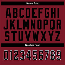 Load image into Gallery viewer, Custom Cardinal Black-White Split Fashion Football Jersey